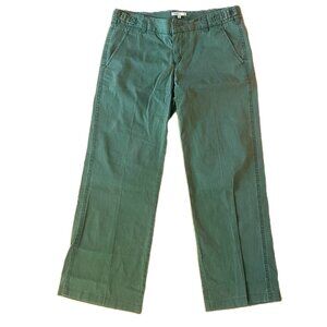VINCE Green Flare Leg Cotton Pants Y2K Sz 6 Vintage USA Made